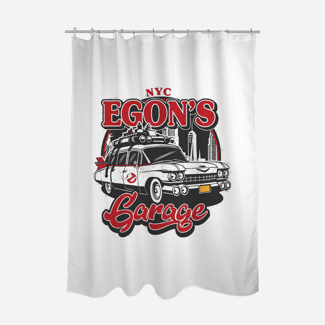 Egon's Garage-None-Polyester-Shower Curtain-SuperEdu