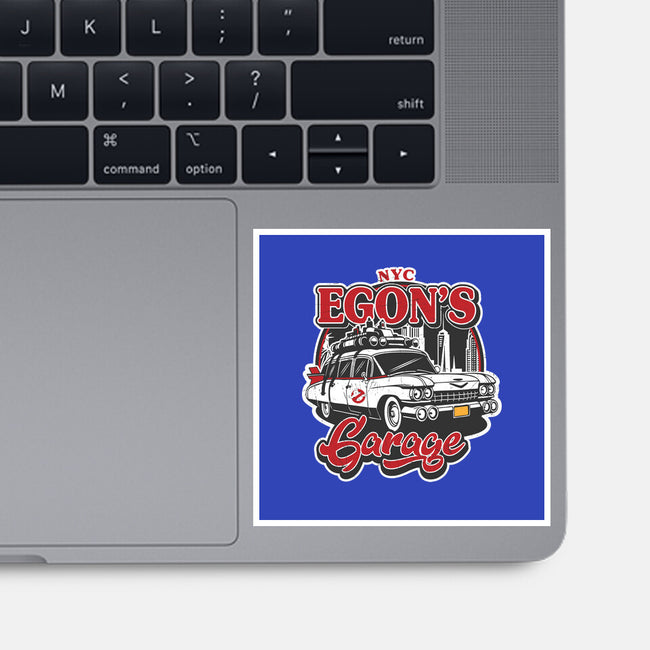 Egon's Garage-None-Glossy-Sticker-SuperEdu