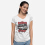 Egon's Garage-Womens-V-Neck-Tee-SuperEdu
