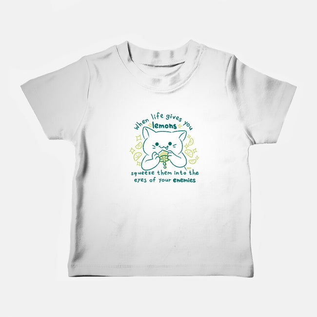 Squeeze Them Into Your Enemy's Eyes-Baby-Basic-Tee-worlddominationforcats