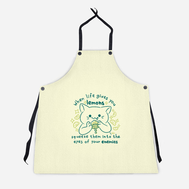 Squeeze Them Into Your Enemy's Eyes-Unisex-Kitchen-Apron-worlddominationforcats