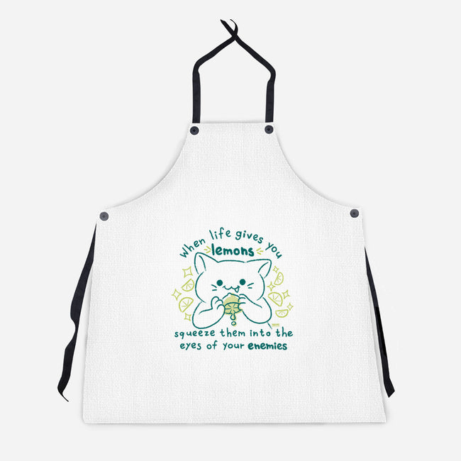 Squeeze Them Into Your Enemy's Eyes-Unisex-Kitchen-Apron-worlddominationforcats