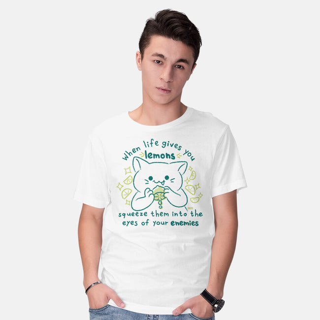 Squeeze Them Into Your Enemy's Eyes-Mens-Basic-Tee-worlddominationforcats