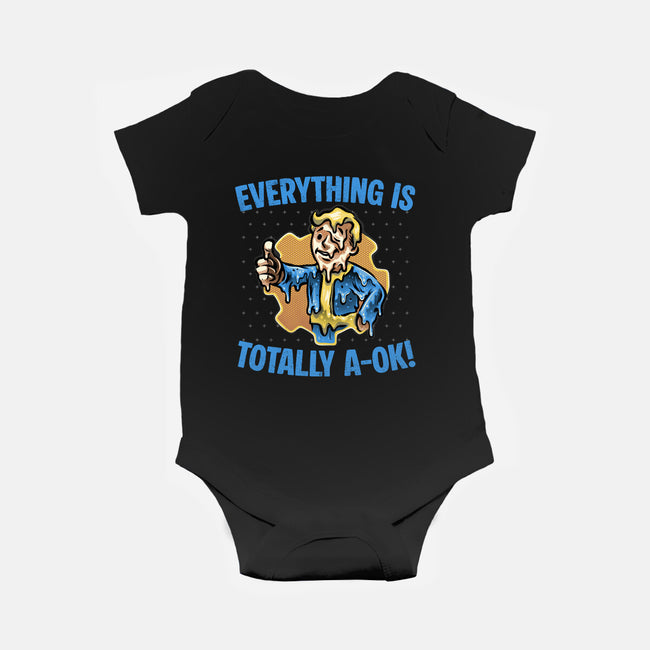 Everything Is Totally Ok-Baby-Basic-Onesie-glitchygorilla