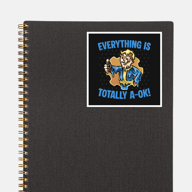 Everything Is Totally Ok-None-Glossy-Sticker-glitchygorilla