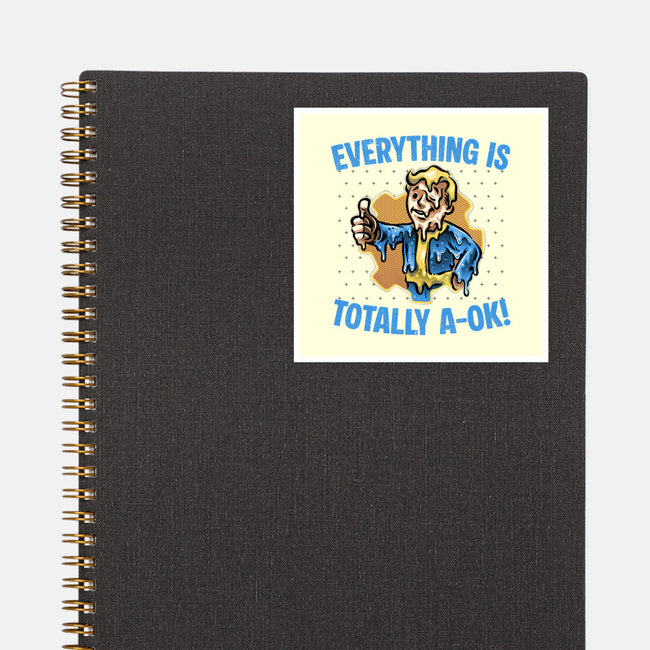 Everything Is Totally Ok-None-Glossy-Sticker-glitchygorilla