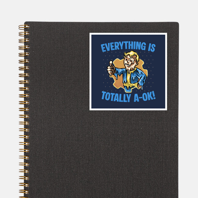 Everything Is Totally Ok-None-Glossy-Sticker-glitchygorilla