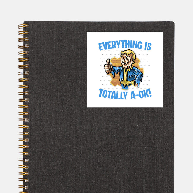 Everything Is Totally Ok-None-Glossy-Sticker-glitchygorilla