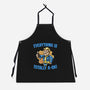 Everything Is Totally Ok-Unisex-Kitchen-Apron-glitchygorilla