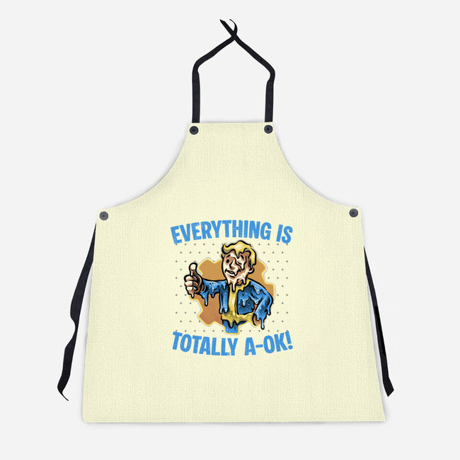 Everything Is Totally Ok-Unisex-Kitchen-Apron-glitchygorilla