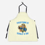 Everything Is Totally Ok-Unisex-Kitchen-Apron-glitchygorilla