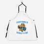 Everything Is Totally Ok-Unisex-Kitchen-Apron-glitchygorilla