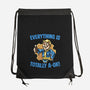 Everything Is Totally Ok-None-Drawstring-Bag-glitchygorilla
