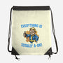 Everything Is Totally Ok-None-Drawstring-Bag-glitchygorilla
