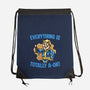 Everything Is Totally Ok-None-Drawstring-Bag-glitchygorilla