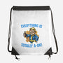 Everything Is Totally Ok-None-Drawstring-Bag-glitchygorilla
