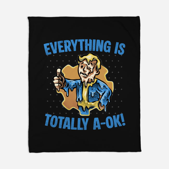 Everything Is Totally Ok-None-Fleece-Blanket-glitchygorilla