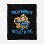 Everything Is Totally Ok-None-Fleece-Blanket-glitchygorilla