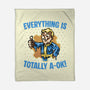 Everything Is Totally Ok-None-Fleece-Blanket-glitchygorilla