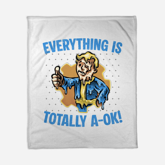Everything Is Totally Ok-None-Fleece-Blanket-glitchygorilla