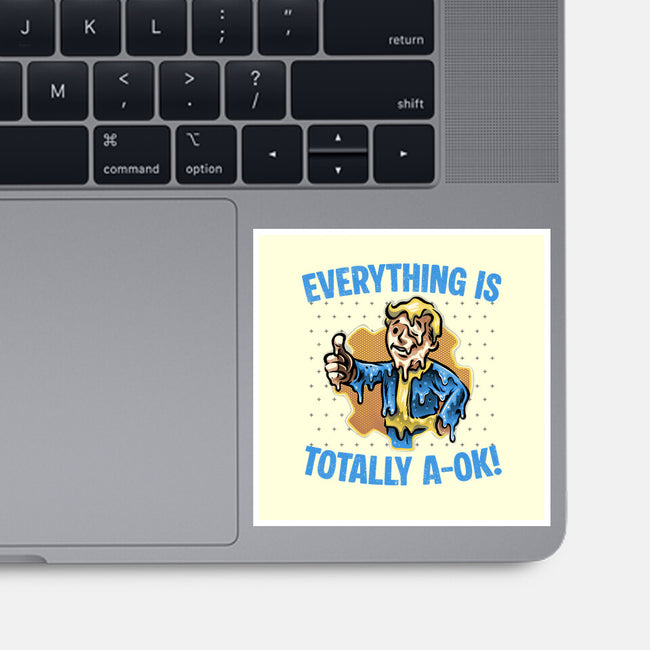 Everything Is Totally Ok-None-Glossy-Sticker-glitchygorilla