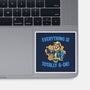 Everything Is Totally Ok-None-Glossy-Sticker-glitchygorilla
