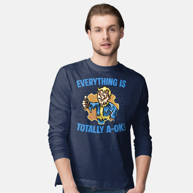 Everything Is Totally Ok-Mens-Long Sleeved-Tee-glitchygorilla