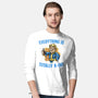 Everything Is Totally Ok-Mens-Long Sleeved-Tee-glitchygorilla