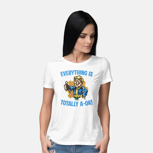 Everything Is Totally Ok-Womens-Basic-Tee-glitchygorilla