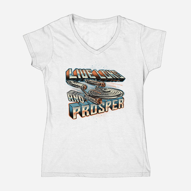 A Prosperous Journey-Womens-V-Neck-Tee-glitchygorilla