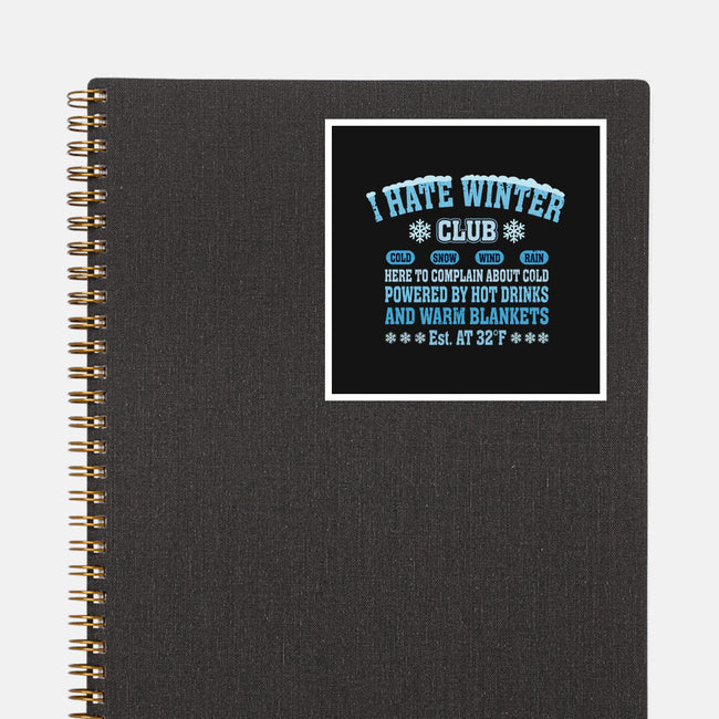 I Hate Winter Club-None-Glossy-Sticker-erion_designs