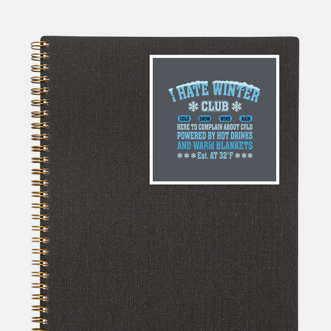 I Hate Winter Club-None-Glossy-Sticker-erion_designs