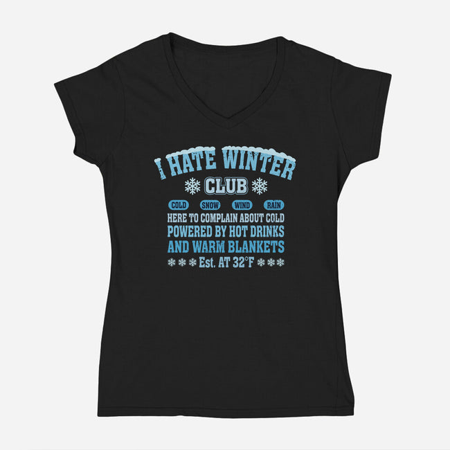I Hate Winter Club-Womens-V-Neck-Tee-erion_designs