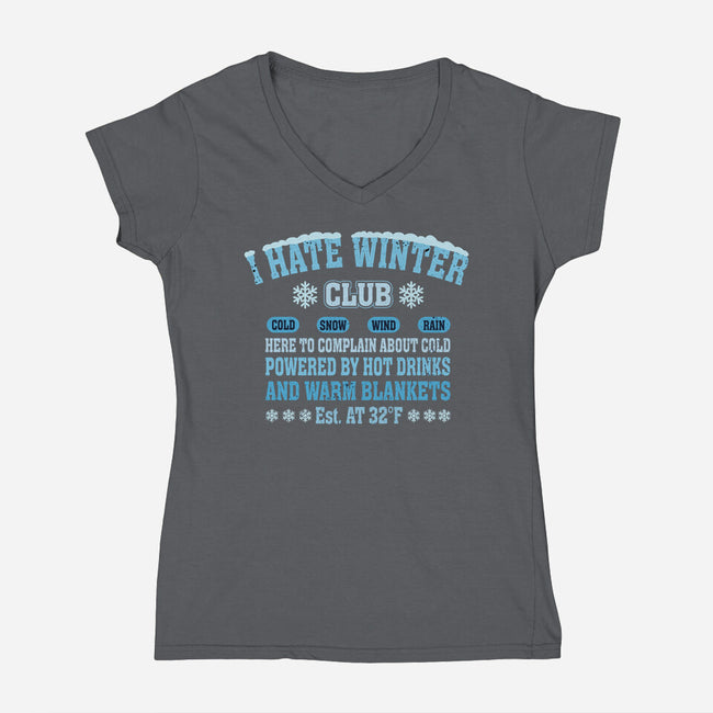 I Hate Winter Club-Womens-V-Neck-Tee-erion_designs