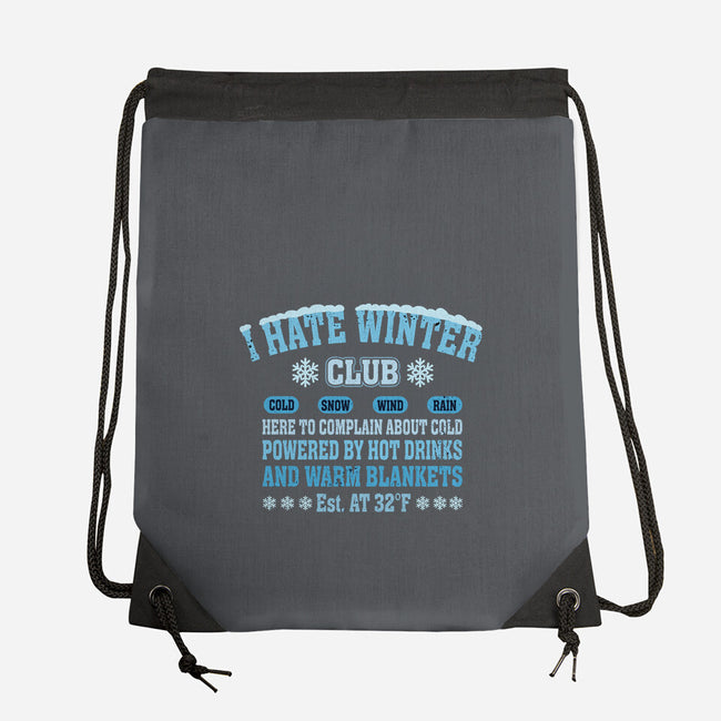 I Hate Winter Club-None-Drawstring-Bag-erion_designs