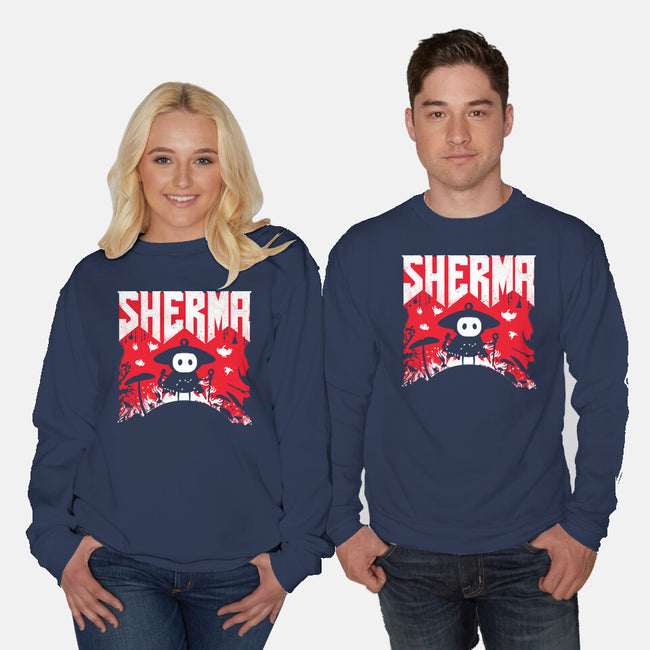 Sherma Slayer-Unisex-Crew Neck-Sweatshirt-rocketman_art