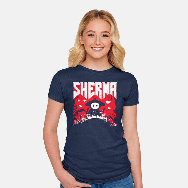 Sherma Slayer-Womens-Fitted-Tee-rocketman_art