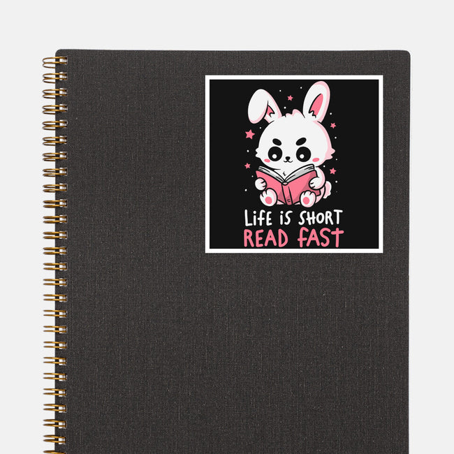Life Is Short Read Fast-None-Glossy-Sticker-koalastudio