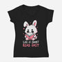 Life Is Short Read Fast-Womens-V-Neck-Tee-koalastudio