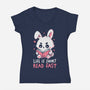 Life Is Short Read Fast-Womens-V-Neck-Tee-koalastudio