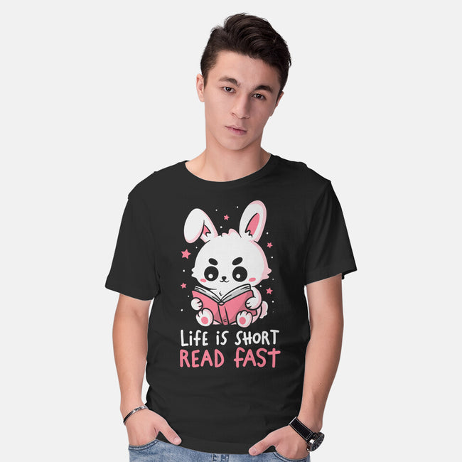 Life Is Short Read Fast-Mens-Basic-Tee-koalastudio