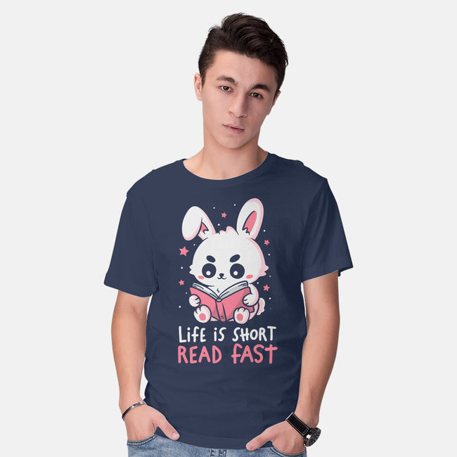 Life Is Short Read Fast-Mens-Basic-Tee-koalastudio