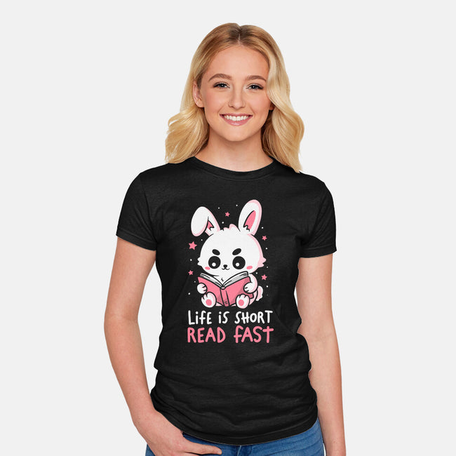 Life Is Short Read Fast-Womens-Fitted-Tee-koalastudio