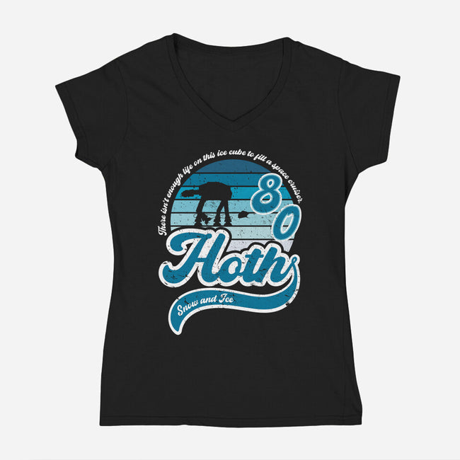 Vintage Snow And Ice-Womens-V-Neck-Tee-DrMonekers