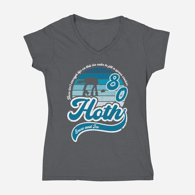 Vintage Snow And Ice-Womens-V-Neck-Tee-DrMonekers