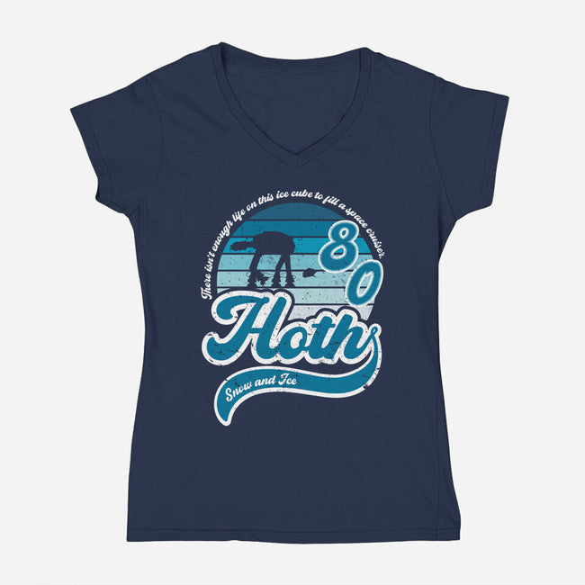Vintage Snow And Ice-Womens-V-Neck-Tee-DrMonekers