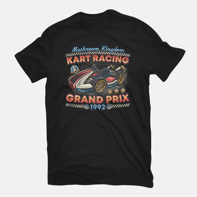 Kart Racing Grand Prix-Mens-Heavyweight-Tee-glitchygorilla