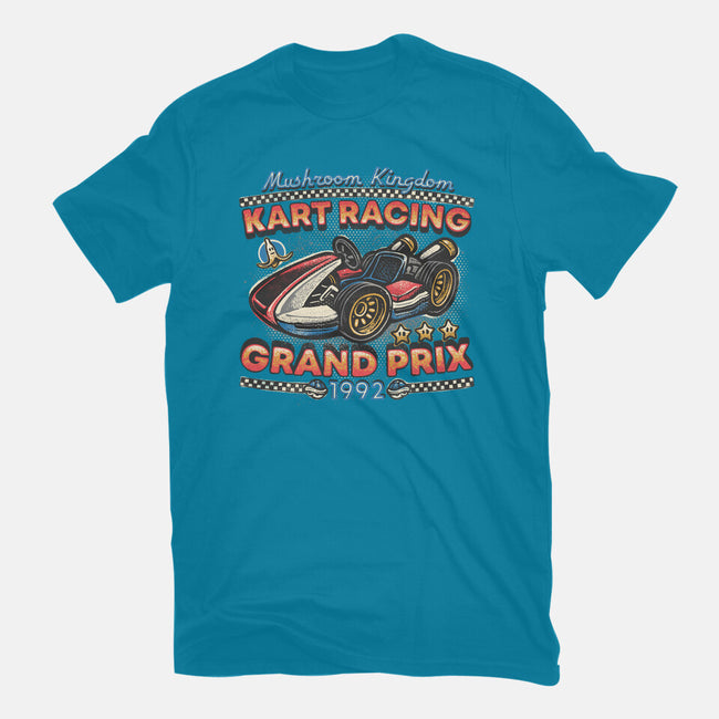 Kart Racing Grand Prix-Mens-Heavyweight-Tee-glitchygorilla