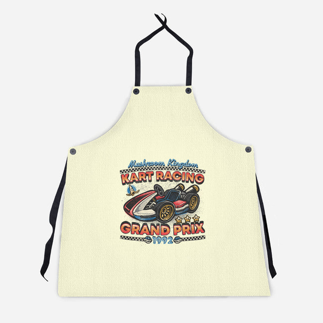 Kart Racing Grand Prix-Unisex-Kitchen-Apron-glitchygorilla