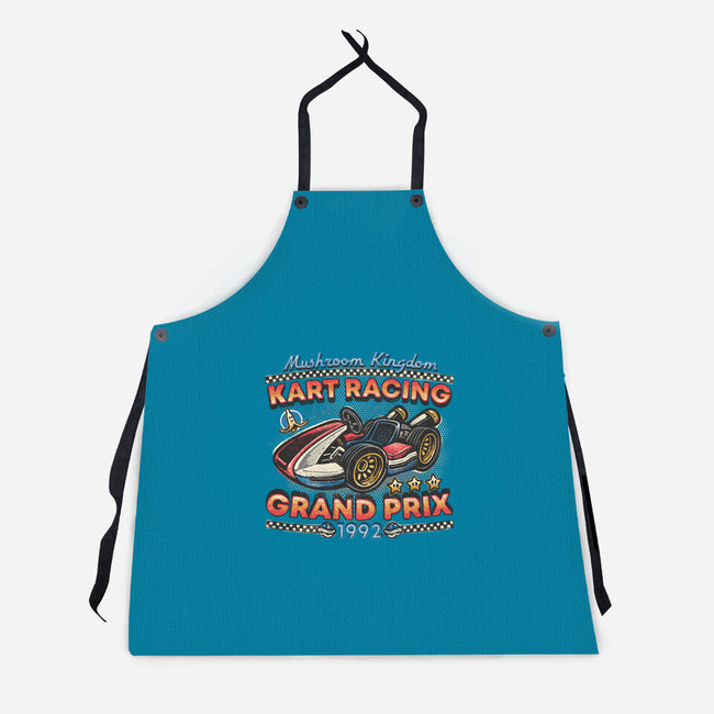 Kart Racing Grand Prix-Unisex-Kitchen-Apron-glitchygorilla